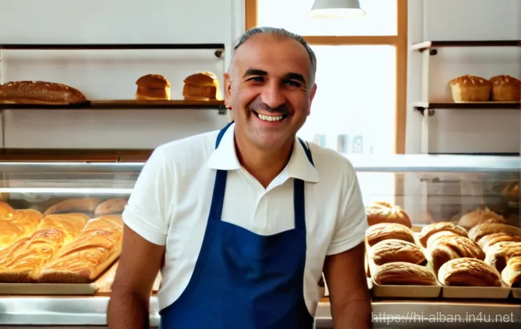 알바니아어 인사말 - **Prompt 1: A Warm Albanian Greeting**
    A picturesque scene in a sun-drenched Albanian village sq...