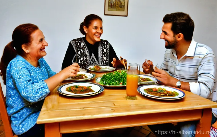알바니아어 인사말 - **Prompt 2: Everyday Hospitality in an Albanian Bakery**
    Inside a bustling yet cozy Albanian bak...